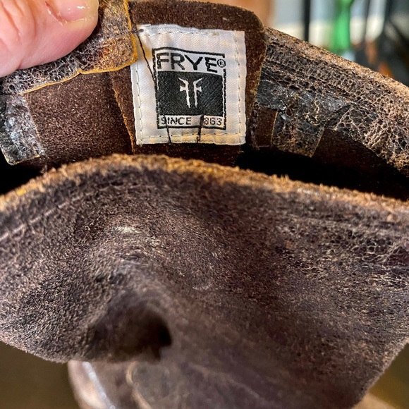 Frye Brown Leather Combat Boots - Picture 10 of 11